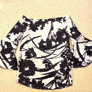 Women’s off shoulder flare sleeve blouse